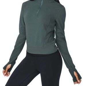 90 Degree By Relex-Carbon Run And Flow 1/2 Zip Jacket With Back Pocket Size M 6